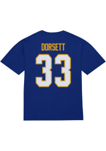 Tony Dorsett Pitt Panthers Blue Tony Dorsett 33 Football Shirzee Short Sleeve Player T Shirt