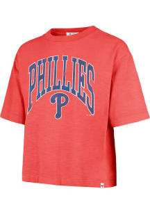 47 Philadelphia Phillies Womens Red Mindi Short Sleeve T-Shirt
