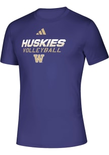 Adidas Washington Huskies Purple Heat Seal Creator Short Sleeve T Shirt