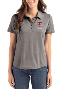 Cutter and Buck Texas Tech Red Raiders Womens Graphite Coastline Eco Short Sleeve Polo Shirt