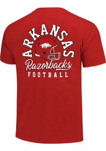 Arkansas Razorbacks Cardinal Football Arch Helmet Type Short Sleeve T Shirt