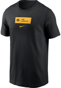 Nike Iowa Hawkeyes Black Seasonal Front Back Short Sleeve T Shirt