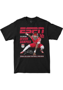 Devon Dampier Utah Utes Black ESPN Cover Short Sleeve Fashion Player T Shirt