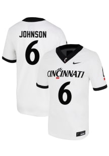 Zay Gravy Johnson  Nike Cincinnati Bearcats White NIL Name And Number Football Jersey