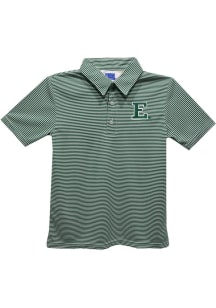 Vive La Fete Eastern Michigan Eagles Toddler Green Pencil Stripe Short Sleeve Polo Shirt