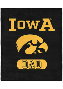 Iowa Hawkeyes Dad Silk Touch Fleece Blanket - Black