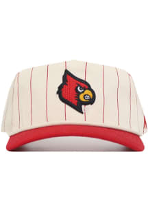 No Rivals Louisville Cardinals Pinstripe Rope Adjustable Hat - Ivory