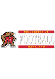 Maryland Terrapins 6x2 Football Auto Decal - Red