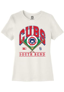 Summit Sportswear South Bend Cubs Womens White Homefield Short Sleeve T-Shirt