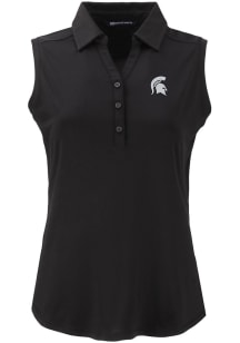 Cutter and Buck Michigan State Spartans Womens Black Forge Eco Polo Shirt