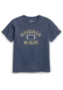 Michigan Wolverines Youth Navy Blue No 1 Football Short Sleeve T-Shirt