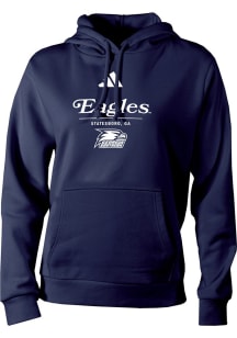Adidas Georgia Southern Eagles Womens Navy Blue Heat Seal Fleece Hooded Sweatshirt