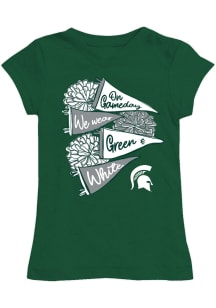 Vive La Fete Michigan State Spartans Girls Green Lexie Short Sleeve Tee