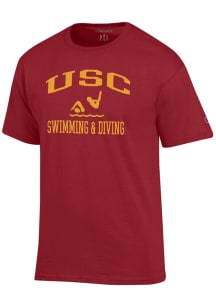 Champion USC Trojans Red Swimming & Diving Icon Short Sleeve T Shirt