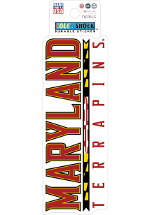 Maryland Terrapins Wordmark 3in Durable Stickers - Red