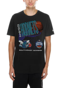 New Era Charlotte Hornets Black 90's Era Short Sleeve T Shirt