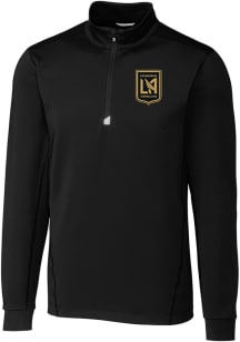 Cutter and Buck Los Angeles FC Mens Black Traverse Big and Tall Qtr Zip