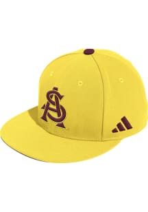 Adidas Arizona State Sun Devils Mens Yellow Baseball Wool Fitted Fitted Hat