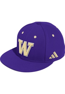 Adidas Washington Huskies Mens Purple Baseball Wool Fitted Fitted Hat