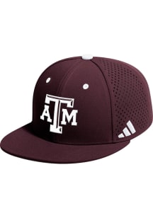 Adidas Texas A&M Aggies Mens Maroon On Field Baseball Perforated Cap Fitted Hat