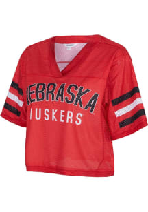Nebraska Cornhuskers Womens Field Goal Fashion Football Jersey - Red