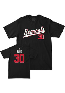 Connor Blue Cincinnati Bearcats Black NIL Script Short Sleeve Player T Shirt