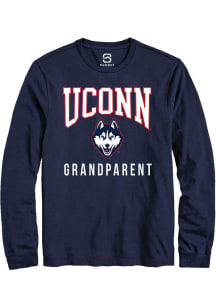Summit Sportswear UConn Huskies Navy Blue Grandparent Long Sleeve T Shirt