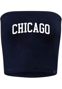 Hype and Vice Chicago Womens Navy Blue word arch Tank Top