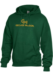 ComfortWash George Mason University Mens Green Garment Dyed Long Sleeve Hoodie