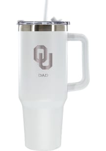 The Memory Company Oklahoma Sooners Dad 40oz Stainless Steel Tumbler - White