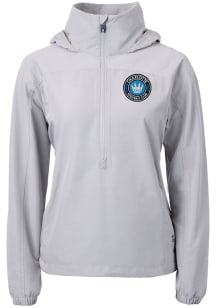 Cutter and Buck Charlotte FC Womens Grey Charter Eco Pullover