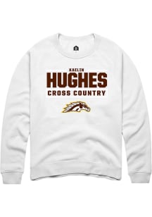 Kaelin Hughes Western Michigan Broncos Mens White NIL Stacked Box Player Crew