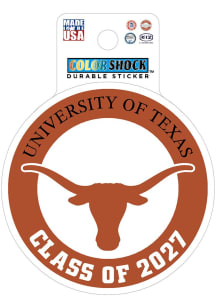 Texas Longhorns Class of 2027 Durable Stickers - Burnt Orange