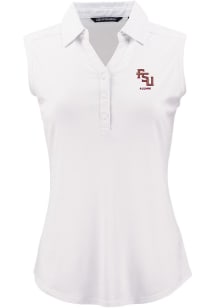 Cutter and Buck Florida State Seminoles Womens White Alumni Forge Eco Polo Shirt