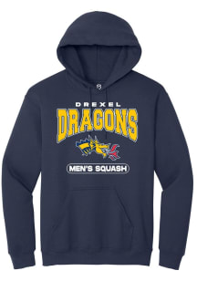 Summit Sportswear Drexel Dragons Mens Navy Blue Squash Long Sleeve Hoodie