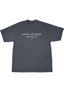 Blue 84 Cleveland Navy Blue Rock and Roll Capital Short Sleeve Fashion T Shirt