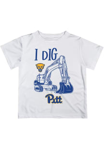 Vive La Fete Pitt Panthers Youth White Excavator Short Sleeve T-Shirt