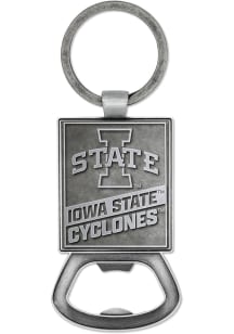 Iowa State Cyclones Double Sided Pewter Bottle Opener Keychain - Grey
