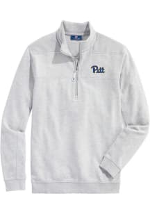 Vineyard Vines Pitt Panthers Mens Charcoal Shep Shirt Long Sleeve Qtr Zip Pullover