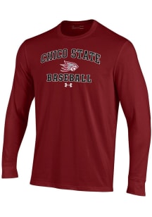 Under Armour CSU Chico Wildcats Crimson Baseball Performance Long Sleeve T Shirt