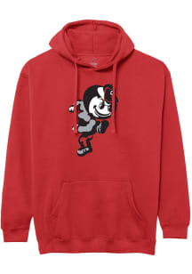 Ohio State Buckeyes Mens Red Brutus Long Sleeve Hoodie