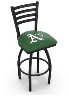 Oakland Athletics High Back Swivel Pub Stool - Black