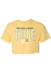 Summit Sportswear William & Mary Tribe Womens Gold Retro Short Sleeve T-Shirt