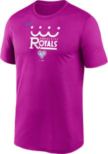 Nike Kansas City Royals Purple Fanwear City Connect Script Legend Short Sleeve T Shirt