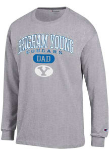 Champion BYU Cougars Grey Dad Pill Jersey Long Sleeve T Shirt