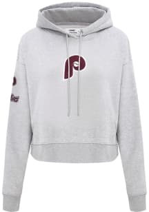 Pro Standard Philadelphia Phillies Womens Grey Classic Hooded Sweatshirt