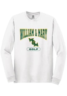 Summit Sportswear William & Mary Tribe White Golf Long Sleeve T Shirt