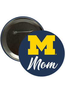 Michigan Wolverines 3" Mom Button - Navy Blue