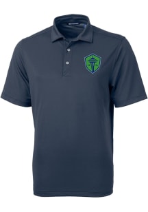 Cutter and Buck Seattle Sounders FC Navy Blue Virtue Eco Pique Big and Tall Polo