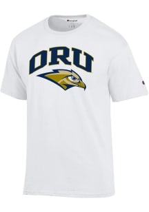 Champion Oral Roberts Golden Eagles White Arch Mascot Short Sleeve T Shirt